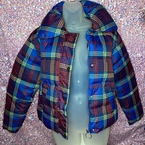 Brand New Foever21 Plaid Puffer Coat!